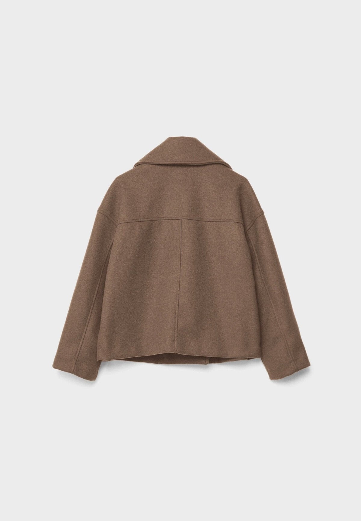Women's Tailored Cropped Double-Breasted Jacket with Lapels