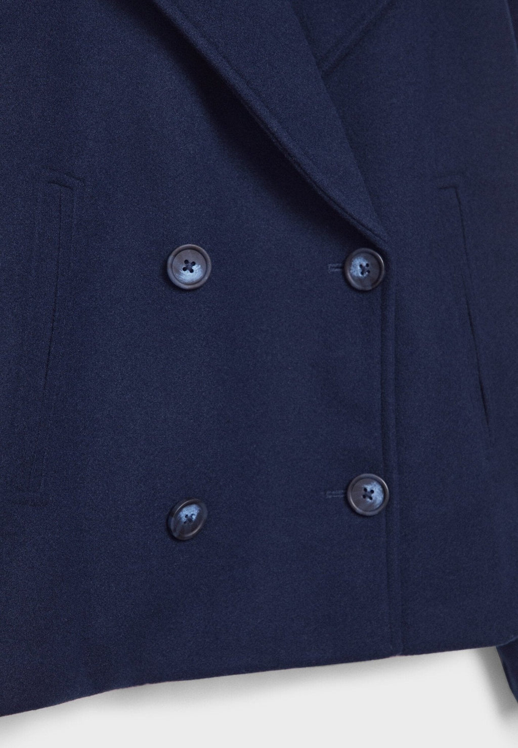 Women's Tailored Cropped Double-Breasted Jacket with Lapels