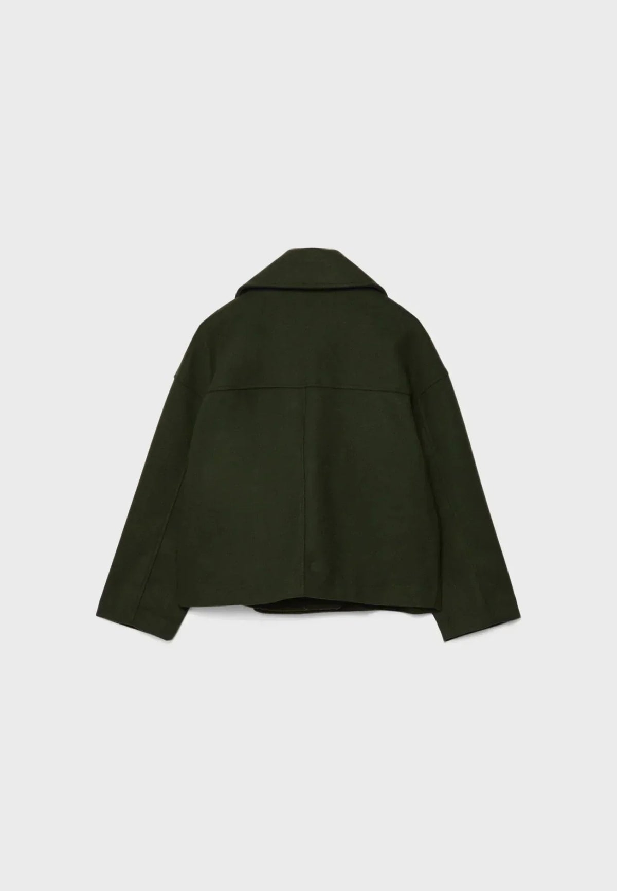 Women's Tailored Cropped Double-Breasted Jacket with Lapels