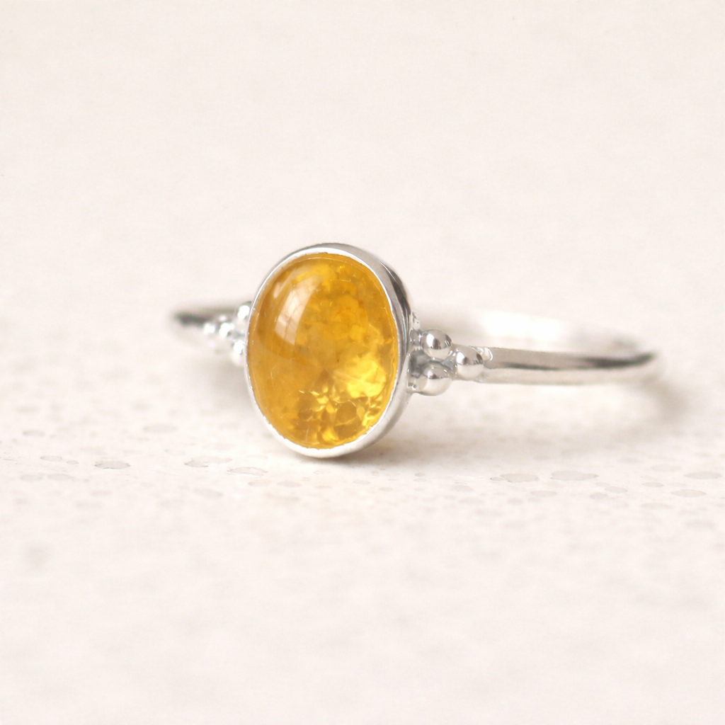 Solene citrien ring 925 zilver
