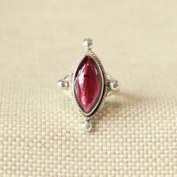 Valora granaat ring 925 zilver