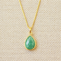 Verena aventurijn ketting 925 zilver gold plated