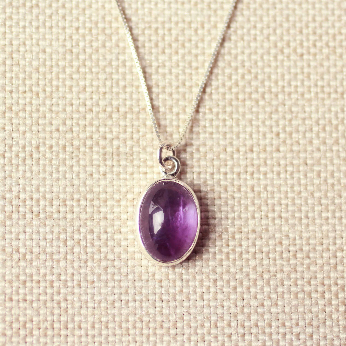 Violetta amethist ketting 925 zilver
