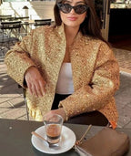 Women's City Chic Sequin Tweed Blazer Jacket