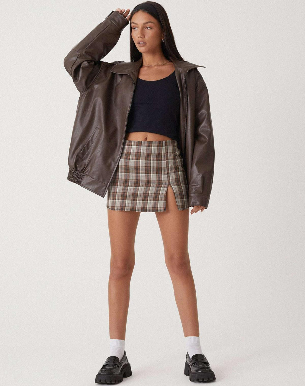 Women's Relaxed-Fit PU Leather Jacket for Casual Wear