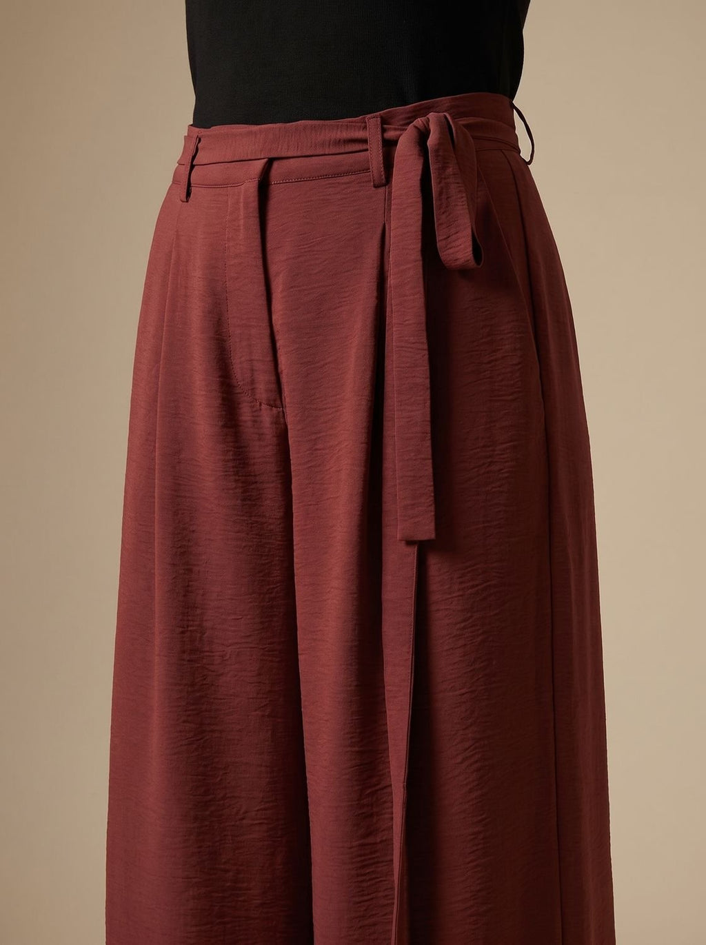Women's High-Waist Wide-Leg Drawstring Palazzo Trousers