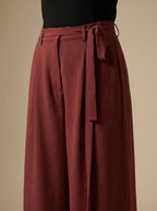Women's High-Waist Wide-Leg Drawstring Palazzo Trousers