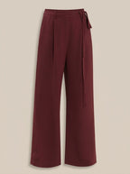 Women's High-Waist Wide-Leg Drawstring Palazzo Trousers