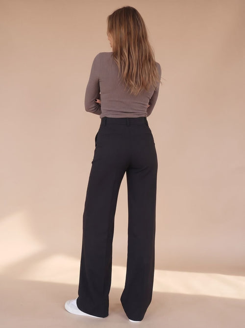 Women's High-Waist Wide-Leg Tailored Trousers