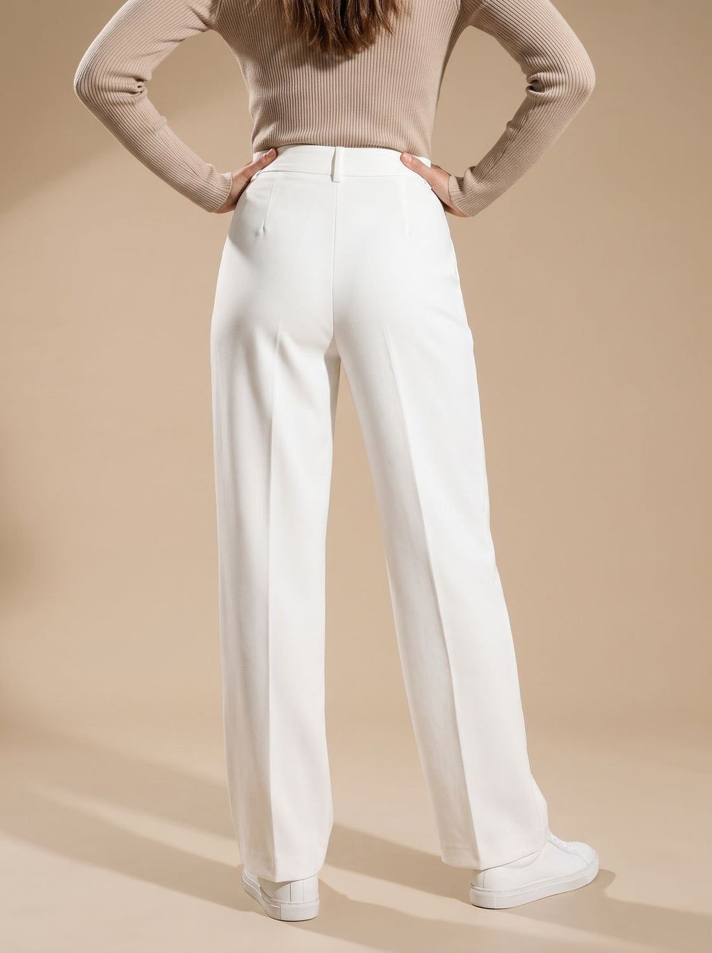 Women's High-Waist Wide-Leg Tailored Trousers