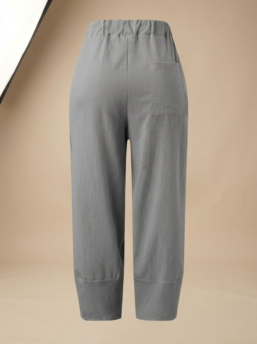 Women's Relaxed-Fit Linen Trousers Ankle-Length Casual Pants